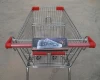MOQ 100 Sets Small Size Shopping Cart Handle Advertising Boards, Supermarket Trolley Handle Sign Frames