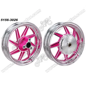 motorcycle front and rear rim 10 inch motorcycle chrome alloy wheels