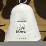 Mountain Man Felt Hat Mini Top Hat Russian Banya Cap White 100% Wool Felt Sauna Hat Cap