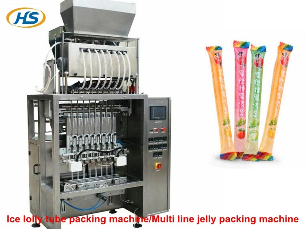 Multi lanes 6 lanes Ice lolly liquid packing machine jelly packing machine automatic pouch packing machine