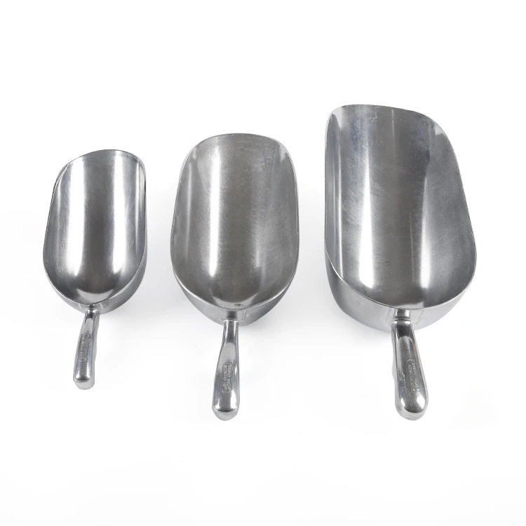 Multi-Purpose Straight Shank Aluminium Dishwasher Food Flour Spoon Scoop Ice cream Shovel Ice bucket Cube Spoon Bar Scoop