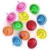 Multicolor Wooden Spinning Top Toy  Wood Handmade Spinning Learning Toys for Boys Girls