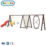Multifunction Amusement Park Toddler Toy Outdoor Garden Swing With Slide