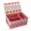 Multifunctional colorful polypropylene fiber ribbon storage basket accept oem odm order