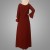 Import Muslim Women Embroidered Front Open Abaya Red Long Dress Middle Easr Islamic Clothing For Lady from China