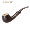 muxiang - factory direct multifunctional smoking pipe ebony copper material normal or slim cigarette weed tobacco pipe