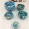 Natural Blue Larimar Crystal Bowl Singing Bowls Crystal 100% Natural Gemstone Hand Carved CRYSTALS