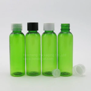 Natural green 60ml small plastic hair oil bottles empty for wholesale