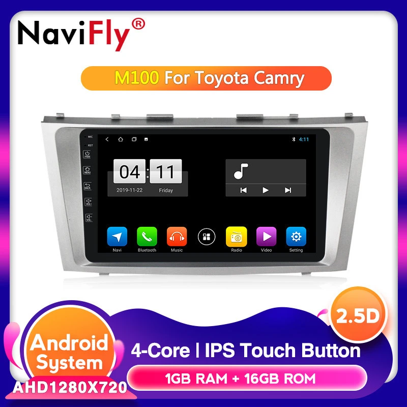 NaviFly M Android 9  1+16GB Car multimedia player for Toyo-ta Camry 2007 2008 2009 2010 Auto radio gps navigation With DSP WIFI