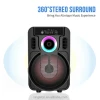 NEW ABS-8101 Loudspeaker Woofer Speaker LED Light Portable 8 Inch Professional Speaker