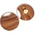 Import New Design 2021 Acacia Dark Wood Round Shape Cutting Board Vegetable Fruit Cut Chopping Board With Copper Handle from China
