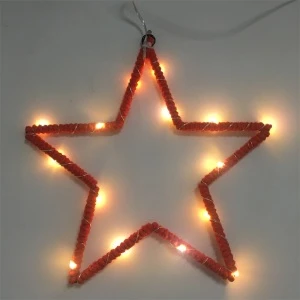  New Design Hemp Rope Light  Christmas Light Metal Star Micro  Lights