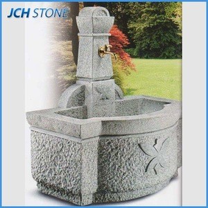 New design high grade small simple granite outdoor garden fountains