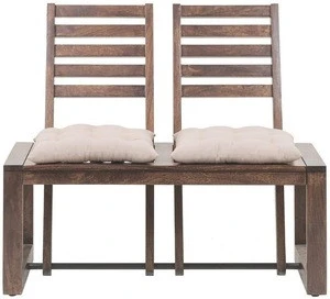 new design Mango wooden love couple bench at wholesale price by Indian manufacturer