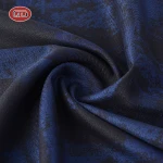 New design print polyester business men suit pants soft camouflage navy blue fabric for uniform