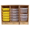 New design yellow simple and elegant cabinet drawer storage plastic modern wooden storage cabinet