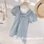 Import New fashion toddler Girls summer solid short puff sleeve denim dress from China