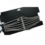 New noble princess temperament headband with rhinestones simple and atmospheric elastic headband headgear women