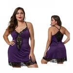new product european sleepwear plus sized nightdress lace sling ice-silk  underwear women sleepwear