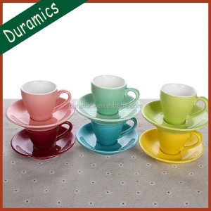 New Products Colorful Ceramic Tea Cup And Saucer Wholesale