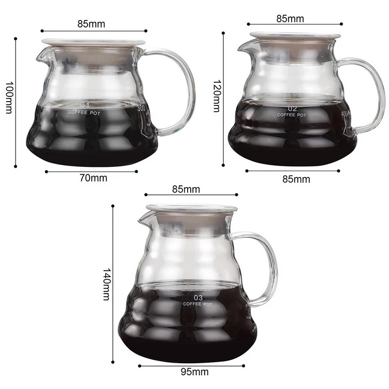 New style hotel thermos glass tea coffee maker/cofee dripper ceramic pot