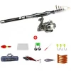 New Telescopic Fishing Pole Combo Set All-in-one Full Kit Collapsible Rods Reels Lures Hooks Bag Fishing Kit