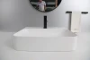 New White Bathroom Marble Vanity Hand Wash Basin For Hotel Bathroom Sink