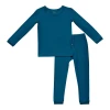 Newborn Baby Clothes Toddler Clothing Natural Fabric Plain Solid Ruffle Long Sleeves 2 piece 100% Bamboo Kids Pajama Set