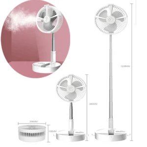 Night Light Mini Fan Rechargeable Mini air Fan Folding Standing Fan Spray Humidifier For Outdoor Activity