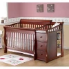 No. 1235 ASTM listed North American style 4 in 1 pine wood solid wood Baby crib with drawer & changing table 51x27