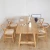Import Nordic solid wood rectangular dining room furniture simple log dining tables chairs set from China