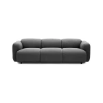 Nordic Style Home Furniture 3 Seater Fabric Swell Wooden Modern Living Room Chaise Longue Sofa Cum Bed