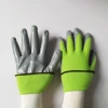 Nylon knitted gloves/mittens nitrile coated on palm protective workgloves