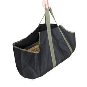 OEM Durable Heavy Duty Canvas Wood Tote Firewood Carry Bag Fireplace Stove Accessories
