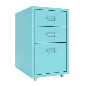 Office cheap under desk small 3 drawer pedestal filing storage cabinet with wheels