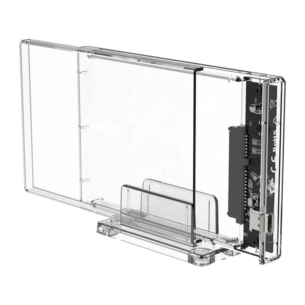 ORICO Transparent 2.5 inch TYpe-C USB3.1 SSD HDD Enclosure with Stand 4TB 10Gbps SATA External Case Box Support UASP 2159C3