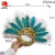 Import Ostrich Feather Hand Fan wiht Beads and Stones Dyed Feather Fan from China