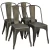 Import Outdoor Industrial Garden Black Cafe Restaurant Metal Modern Stainless Steel Dining Chair from China