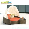 outdoor rattan canopy daybed tanning sunbed