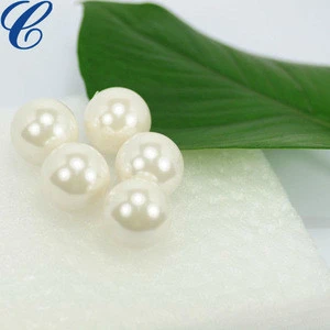 oyster white color round plastic beads