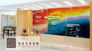 painted glass wall prices, low cost stained glass feature wall design