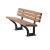 park modern decorative outdoor street furniture long wood wpc benches with back