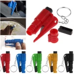Peaceful Window Breakers Belt Cutter Key Chain Car Safety Hammer Spring Type Escape Hammer Window Breaker Keychain