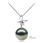 Perfect 18K carat gold wedding bridal tahitian pearl jewelry set