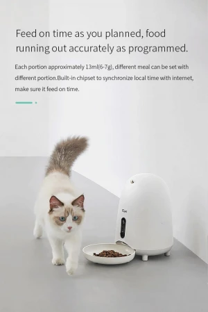 Pet food Automatic feeder Treat Tossing Full HD Wifi Pet Camera 2 L smart visible pet feeder