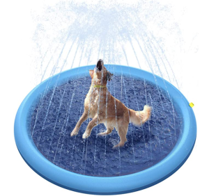 Peteast Splash Sprinkler Pad for Dogs Kids, Dog Bath Pool Thickened Durable Bathing Tub Pet Summer Outdoor Water Toys
