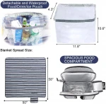 Picnic Backpack for 4 Person BBQ Grill Tools Set Pack with Insulated Waterproof Pouch
