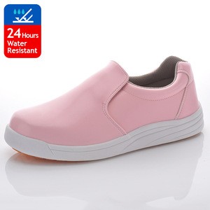 Pink color ladies safety shoes with high heel nurse shoes