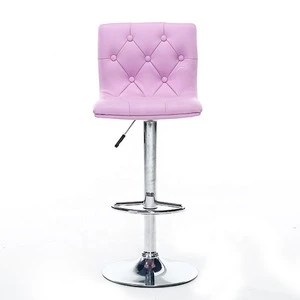 Pink low back height adjustable bar stool, bar furniture, commercial furniture