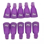 plastic finger nail art soak clip cap wearable nail remover